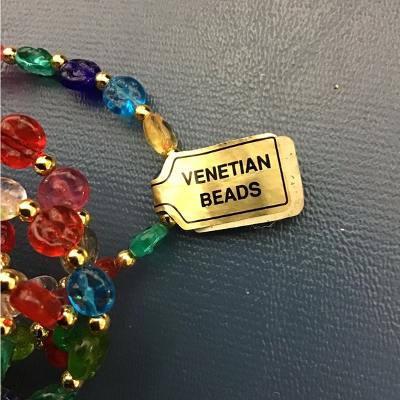 NWOT Beautiful Venetian Beads Necklace Made in Italy - Picture 3 of 5